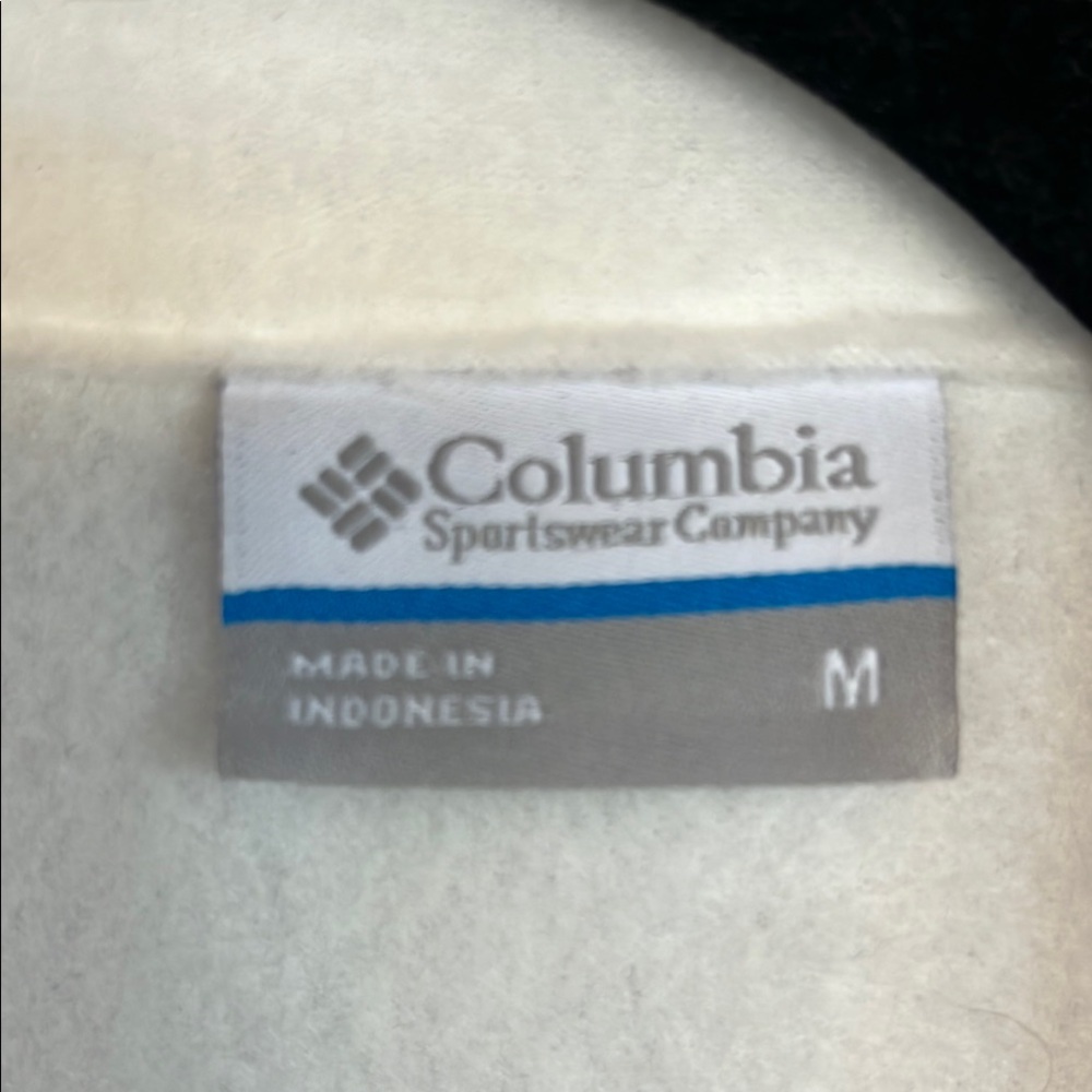 Columbia White Fleece Jacket Lightweight Sporty Design - Picture 2 of 9